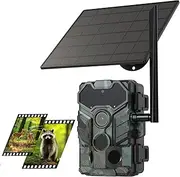 Pefemnio 2K 32MP 4G LTE Cellular Trail Cameras with Night Vision Motion Activated Waterproof IP66, Solar Powered Deer Camera Built-in SIM Card, Hunting & Game Camera 0.2s Trigger Time (1 Pcs Style-E)