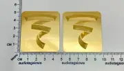 Focal Speaker Badge Custom Made Engraved Solid Brass PAIR