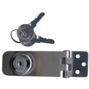 Hasp & Staple Door Lock, SS Latch Lockable with Keys Cupboard Lock Door Latch
