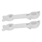 (White)2Pcs 4‑in‑1 Can Opener Universal Portable Manual Drinking Beverage DM