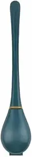 Toilet Brush and Holder Set Silicone Cleaning Toilet Brush with Automatic Wall-Mounted for Bathroom Cleaning (Green)