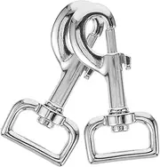Abaodam 2pcs Dog Leash Clasp Metal Snap Hooks Clips Resistant Spring Buckle for Attaching Leashes Keys and Accessories Durable Design for Use