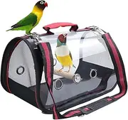 UOSIA Small Pet Carrier Backpack – Bird Backpack Carrier with Ventilation Holes, Shoulder Straps & Perch, for Parrots Guinea Pigs Hamsters Chickens & Reptiles