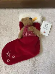 Steiff Christmas Stocking Bear Collectable Toy Style 027751 - NWT
