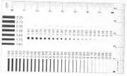 Gatuida Badge Gauge Film Ruler Scratch Width Ruler Precision Inspection Ruler Diameter Line Width Measuring Tool Transparent Crack Width Ruler Flaw Detection Ruler Crack Gauge Plastic