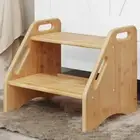 AMBIRD Wooden Step Stool Two Step Stools Toddler 300 lbs Capacity with Safety...