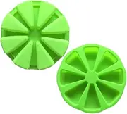 CONGARTENO 2pcs 8 Divider Baking Pan Proofing Basket Mini Cake Tin Heart Shaped Cake Pans Cheesecake Cake Trays for Baking Loaf Pans for Baking Dash Mini Pie Maker Cupcake Silica Gel Green