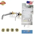 Luxurious Swivel Spout Wall-Mounted Faucet – Brass Chrome Design for Bathrooms