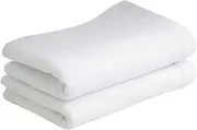 - Twin Pack - 100% Pure Cotton - Soft Jersey Flat Sheets - Pram/Crib - White - 75 cm x 100 cm