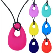 Kids Baby Teething Necklace Teether Autism Sensory Chew Chewy Silicone Pendant
