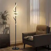 Modern Floor Lamp for Living Room,175cm LED Dimmable Spiral Floor Lamps with Remote Control 3 Colors Temperature Standing Lamp, Night Mode Timer Reading Corner Floor Tall Lamp for Bedroom, Office