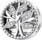 [YSAHan fit pandöra charm Bracelet] YSAHan Tree Clip Lock Stopper Charm Cubic Zirconia Bead for Pandora Reflexions Bracelet Mothers Day Gift, crystal, base