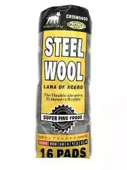 STEEL WOOL #0000 SUPER FINE 16 PADS SEALED BRAND NEW 16 PACK BULK SEALED 0000 3M