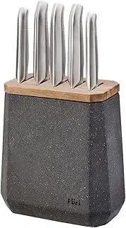 Furi Stone Knife Block Set Flint Terazzo 6 Piece
