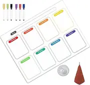 LAPYAPPE 1 Fridge Planner Board Weekly Menu Organizer Dry Erase Calendar for Home Family Chores Daily Reminders Includes Markers Suction Cups