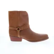 Dingo Butch Cowboy Boots DI-219 Mens Brown Leather Zipper Western Boots