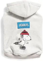 [Berkshire Blanket & Home Co] Peanuts Dog Apparel - Snoopy Christmas Sweatshirt Hoodie, Skating, Small