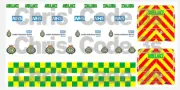 Code 3 Adhesive Vinyl Decals Greenlight 1/64 Transit Jumbo - London Ambulance