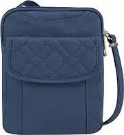 [Travelon] Anti-Theft Signature Quilted Slim Pouch, Ocean, One Size, Anti-theft Signature Quilted Slim Pouch