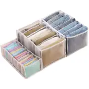 2 Pack Foldable Wardrobe Storage Basket, Wardrobe Storage Box, Clothes Jeans Books Toys Office Home Storage Box (White)