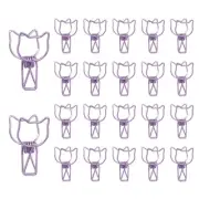 30Pcs 1.2" Cat Design Paper Office Binder Clips for Office, Purple