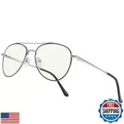 RB.Pilot Aviator Reading Glasses for men and Women Blue Light Blocking Lens S