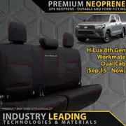 Toyota Hilux 8th Gen - Workmate - GP6 Premium Neoprene Rear Seat Covers (Made to Order)