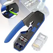 RJ45 EZ Crimper Cat5e 6 7 HD Pass Through Network Connector Crimping LAN Tool ZR