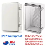 AU Electrical Box Enclosure Rubber Seal Wall Mount Hinged clip lock ABS Junction