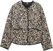[PTBNRDC] Women's Casual Cropped Puffer Jacket Lightweight Winter Warm Quilted Button Down Coat