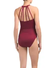 NEW MAGICSUIT MIRACLESUIT DANIKA SWIMSUIT Size 10 $162 Retail Strappy Red Merlot