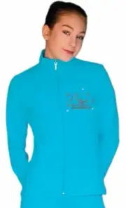 ChloeNoel JT811 Solid Fleece Fitted Elite Figure Skating Jacket w/ Skate/Fuchs