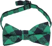 [SAFIGLE] 2pcs Bow Tie Bows Tied Tux Tie Pin Necktie Zip Ties Collar Hat Blue Tie Black Tie Sequin Tie Men Tie Clip Gold Tie White Bow Pocket Square Party Costumes Neck Tie Polyester Green