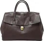 [AZURAOKEY] Leather Handbags for Women Solid Color Large Work Bag Leather Vintage Handbags Purses Top Handle Totes for Ladies
