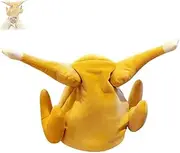 [HAHAA] Roast Chicken Hat - Quirky Gift - Moveable Leg, Roast Chicken Hat, Funny Plush Chicken Leg Hat, Turkey Thanksgiving Hat