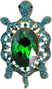 [vmcoatdu] Crystal Big Turtle Pin Brooch Badge Animal Decorative Jewelry for Hat Clothes Backpack