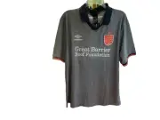 UMBRO PREMIER VEE NECK POLO SHIRT CORAL.STUDIOS GREAT BARRIER REEF MEN`S SIZE XL