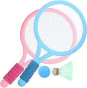 Parliky 1Set Badminton Racket of Lightweight Badminton Rackets with Balls for Outdoor Sports for Play and Family Fun Activities