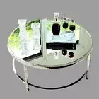 Dyako polished Stainless Steel Coffee Table with Mirror Top (Pick up only)