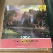 Thomas Kinkade Puzzle Mountains Declare His Glory Waterfall 300pc New Sealed Bag
