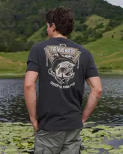 [The Mad Hueys] The Mad Hueys Men's Anchor Shark T-Shirt in Vintage Black Size Large L Vintage Black