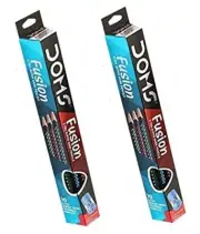2 Box X Doms Fusion Xtra Super Dark 10 pencils and 1 sharpener eraser