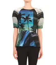 BNWT RRP$189 SABA size 8 Island Print Peplum Top great for work