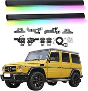 BJOHQ Electric Running Boards Compatible for Mercedes-Benz G-Class G63 2013-2018 with Light, SUV, Off-Road & Pickup Trucks - Retractable Truck Steps & Nerf Bars