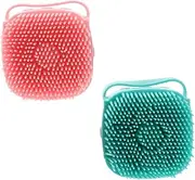 Ipetboom Silicone Bath Scrubber Set 2pcs Body Scrubbers for Shower and Bathing Accessories Exfoliating Body Random