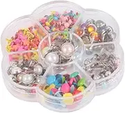 Gadpiparty Mixed Metal Mini Colorful Brads for DIY Craft Nail Kit for Handmade Projects Vibrant Design of Fun Brads for Creative Activities