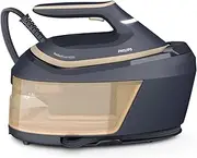 [Philips] PerfectCare Serie 6000 Steam Generator, 2400 W, 600g Steam Flow, 8 Bar Pressure, No Burns with OptimalTEMP Technology, 1.8L Tank, Black (PSG6066/26)