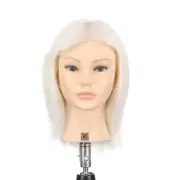 Mannequin-Head 30CM 12'' 100% White Goat Hair Training Head Hairdressing Mannequ