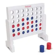 GoSports Premium Solid Wood 4 in a Row Game with Carrying Case, 1 foot width!