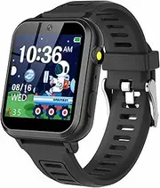 Smart Watch for Kids with HD Touchscreen, Metal Case - 16 Games | Camera | Music | Alarm | Pedometer | Calculator | Torch | Recorder for 4-12 Years Boys Birthday Gifts (Black)